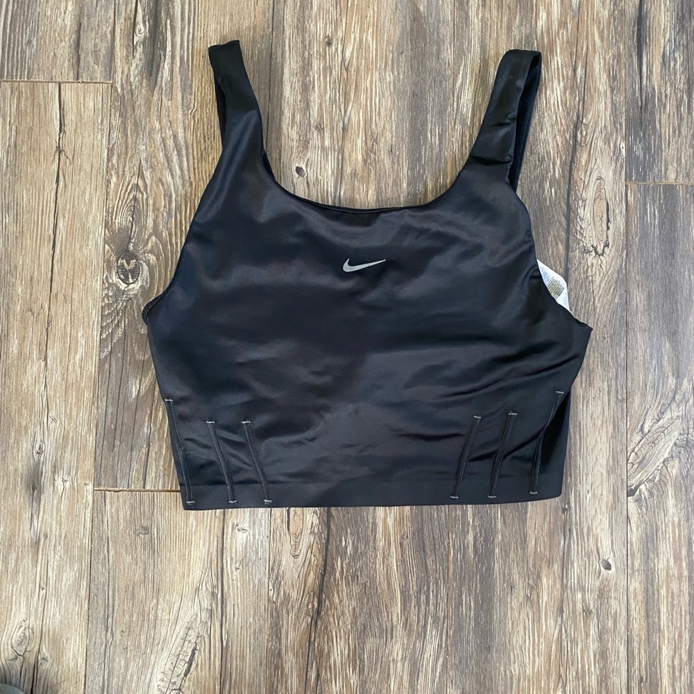 Nike Black Cropped Sports Top